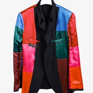 Comme Des Garcons Homme Plus 2017 Black Blazer Multi-Colour Lining
